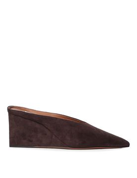 Mule Cubo In Pelle Scamosciata