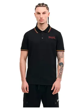 Polo à Manches Courtes Tursdale Black / Oxblood / Yellow S