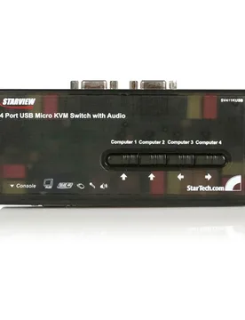 Commutateur Kvm Usb 4 Ports Avec Audio Et Câbles Black One Size unisex - StarTech - FashionsVida