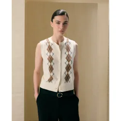 Chaleco de mujer de rombos