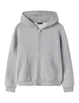 Felpa Con Zip Nevo Grey Melange 11-12 Anni