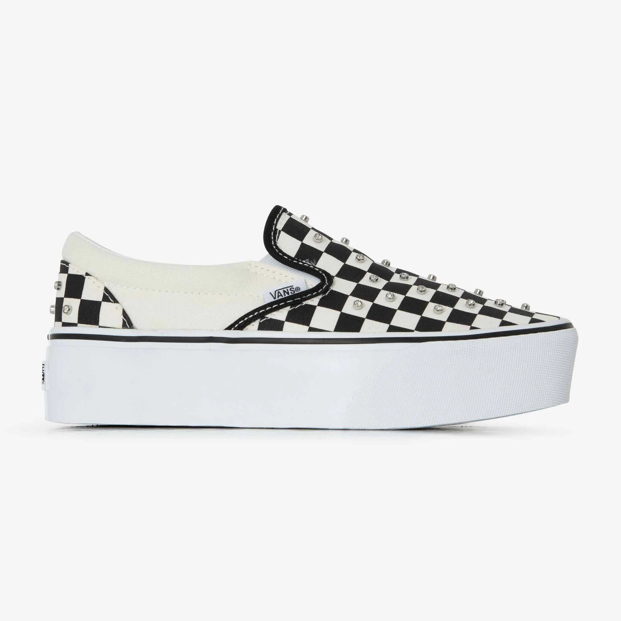 Classic Slip-on Stackform Rhinestone blanc/noir 36 - Vans - FashionsVida