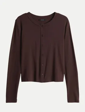 Opus Jerseyjacke Sandros Braun 40 - Opus - FashionsVida
