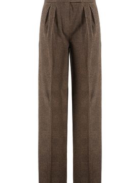 Ponza Cotton and Wool-blend Wide-leg Pants