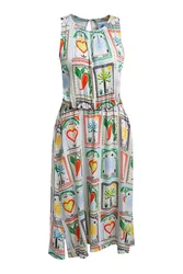 SLEEVLESS DRESS ELASTIC WAIST feale