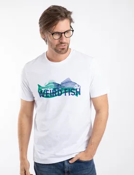 Fishmonger Mens Front Print Graphic T-Shirt - Weird Fish - FashionsVida