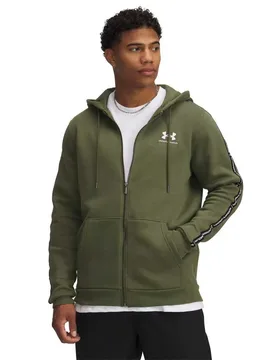 Sweat-shirt à Zip Icon Fleece Taping Marine OD Green / White S - Under armour - FashionsVida