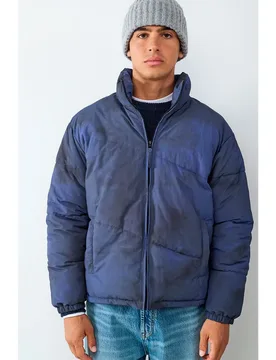 Giacca Trapuntata Wavy Blue / Black Navy XL - Balmohk - FashionsVida