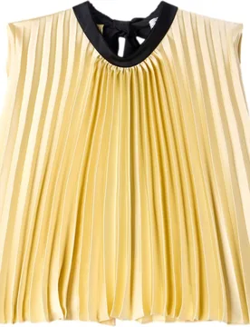 Top de mujer corto plisado con nudo en la espalda - sandro - FashionsVida