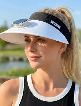 Cooling Breathable Solar Fan Hat Polyester USB Charging Empty Top Hat Adjustable Lightweight Visor Hat for 5V300MAH Summer - Aliexpress - FashionsVida