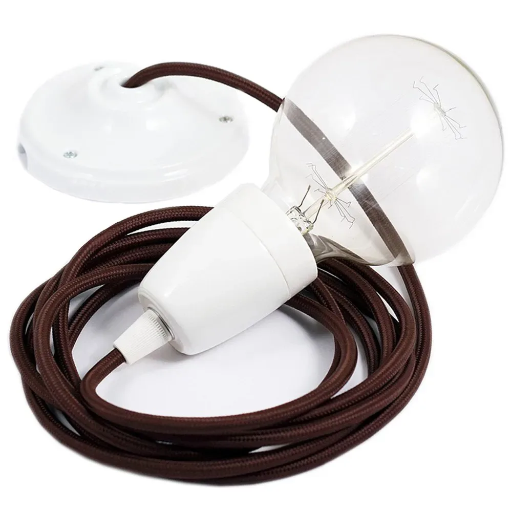 Cables Suspension Luminaire Rm13 Diy 2 M Brown / White One Size - Creative - FashionsVida