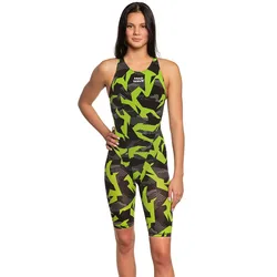 Bodyshell Open Back Competition Swimsuit Green X7 3XS Women