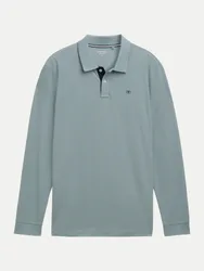 Langärmliges Piqué Poloshirt Blau M
