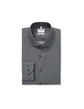 Camisa Slim Fit gris 45 - Olymp Level Five - FashionsVida