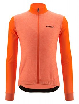 Maglia ciclismo invernale maniche lunghe COLORE PURO arancio