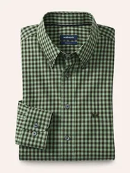 Soft-Cotton Hemd, Regular Fit#noch offen: Größenlauf, Farbe Grün, 41/42, extra feine Baumwolle Kent-Kragen Button-down Herren