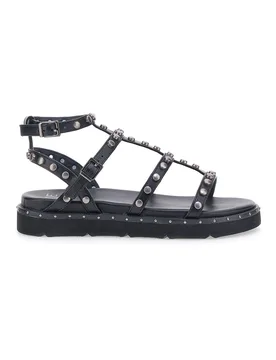 Sandali neri con borchie e fondo alto 1671 39 - ME & ME - FashionsVida