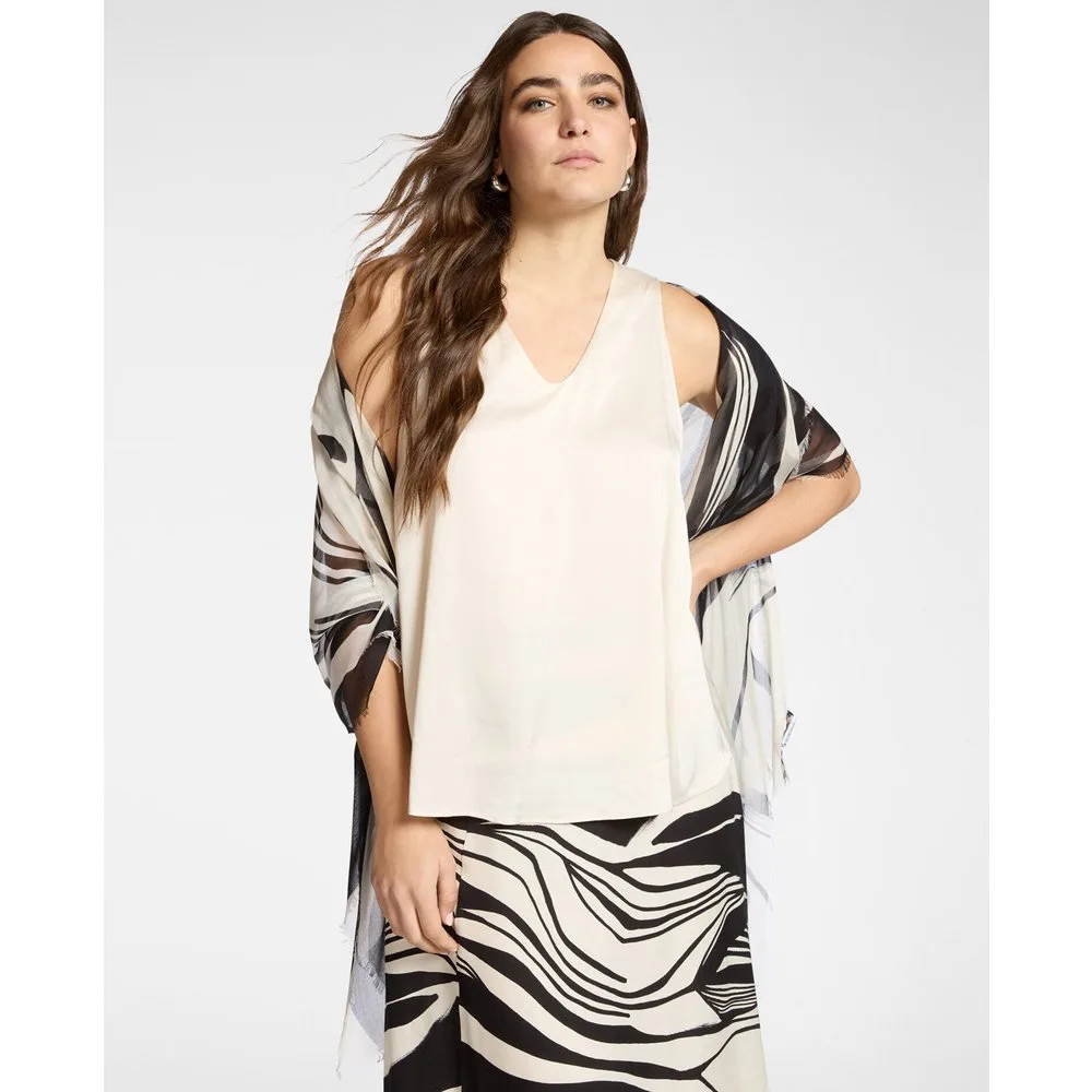 Top de mujer de raso de viscosa con ajuste regular - Elena Miró - FashionsVida