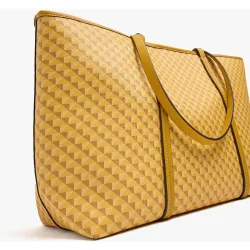 Shopper con cierre imantado y estampado geométrico