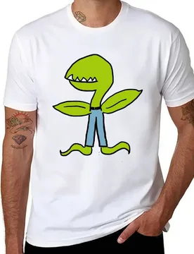 Carnivorous Plant in High Waisted Jeans T-Shirt man t shirt heavy cotton cotton t shirt man T-Shirt - Aliexpress - FashionsVida