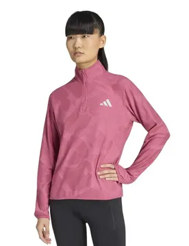 Felpa Con Mezza Zip Adi365 Dual Magenta L