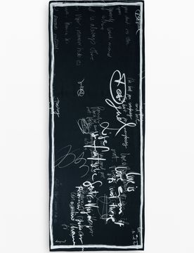 Foulard lettering, Viscosa, Negro, U