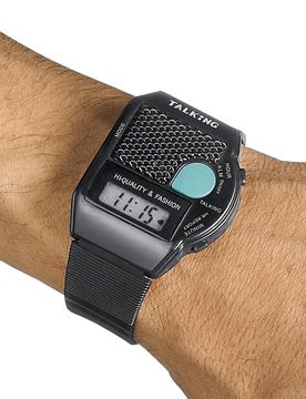 Sprechende Armbanduhr schwarz