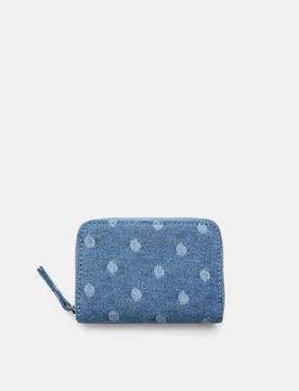 Denim Polka Dot Wallet (Size: ) - Pull&bear - FashionsVida