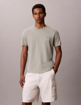 Camiseta Hombre de algodón Supima slim con parche logo - Calvin Klein - FashionsVida