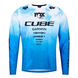 Maglia Da Enduro A Maniche Lunghe Actionteam White / Blue