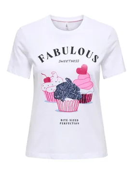 Only Damen T-Shirt Beige 515144