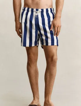 GANT Striped Swim Shorts Navy male - Gant - FashionsVida