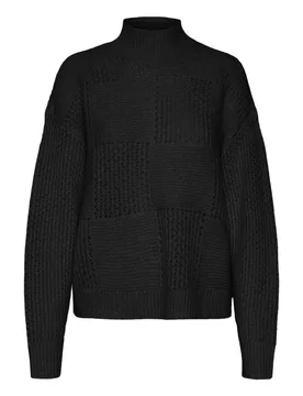 VMMOON L HIGHNECK PULLOVER GA BF female - S - FashionsVida