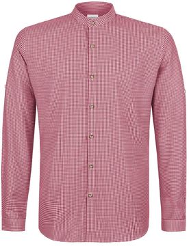 Trachtenhemd Marius (rot, Gr. XL) von Classics für Herren, Oberteile, 55% Baumwolle, 45% Polyester