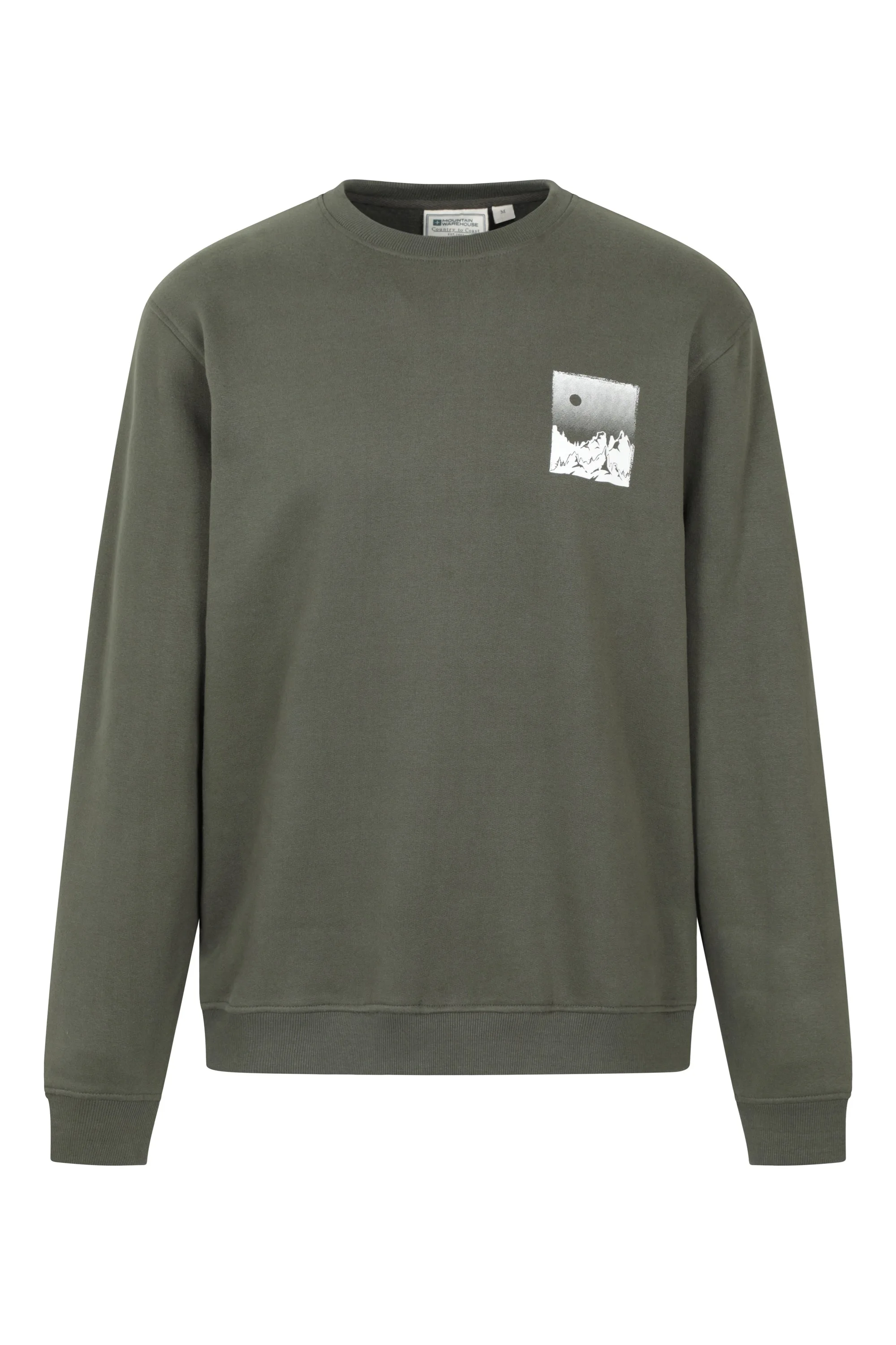 Mountain Scene Men's Graphic Sweatshirt - Green - Mountain Warehouse - FashionsVida