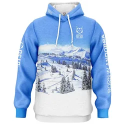 Snow Forest Hoodie Multicolor 2XL Men,Women