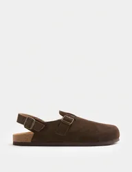 Suede Backstrap Mules Brown male