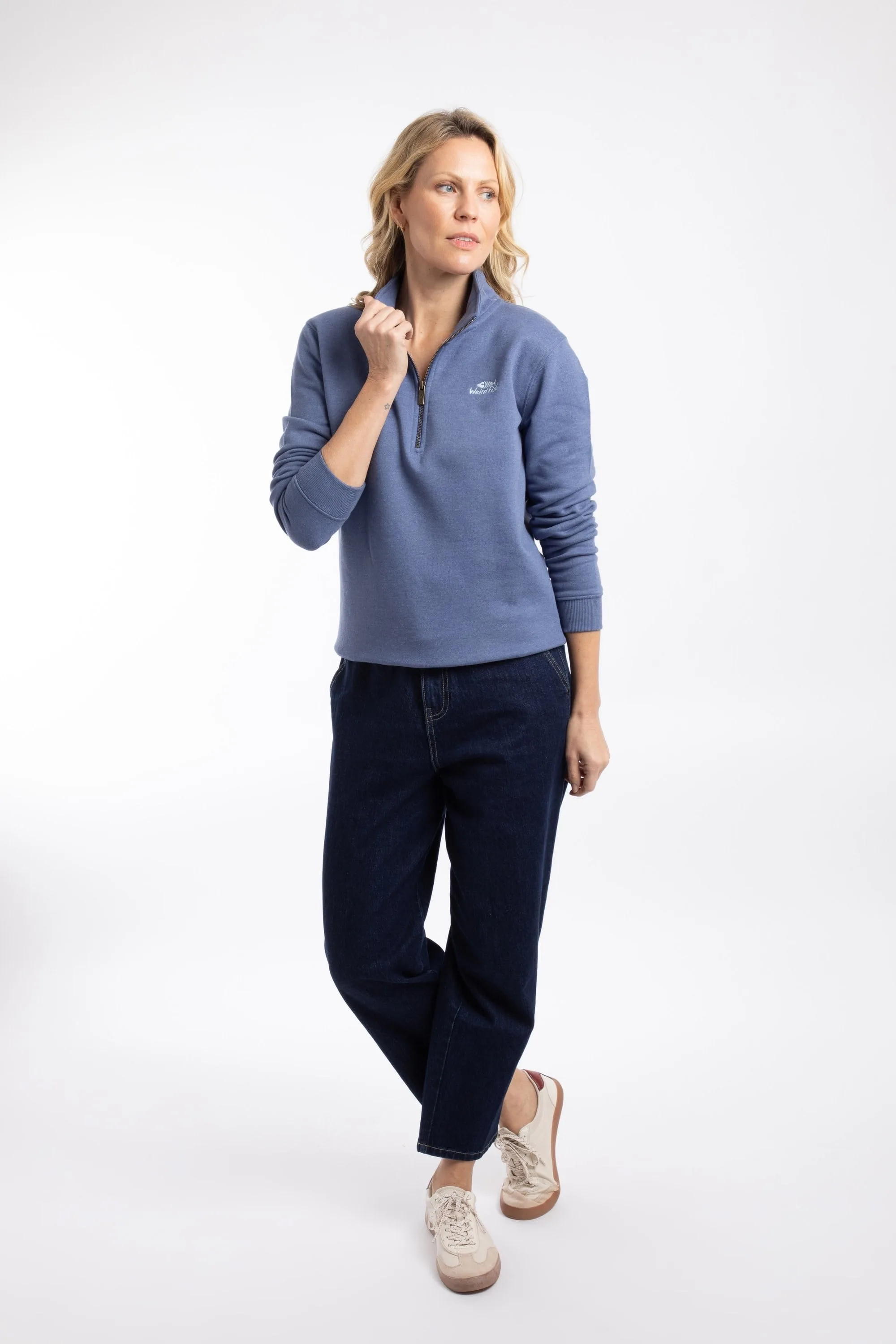 Avery Womens 1/4 Zip Sweatshirt - - Size: 20 - Weird Fish - FashionsVida