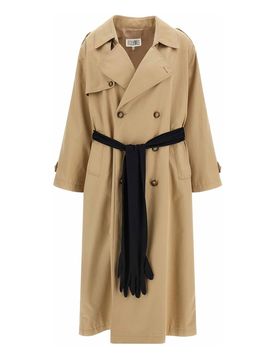 Trench con guanti