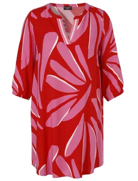 Kleid V-Ausschnitt 3/4 Arm female - 50 - FashionsVida