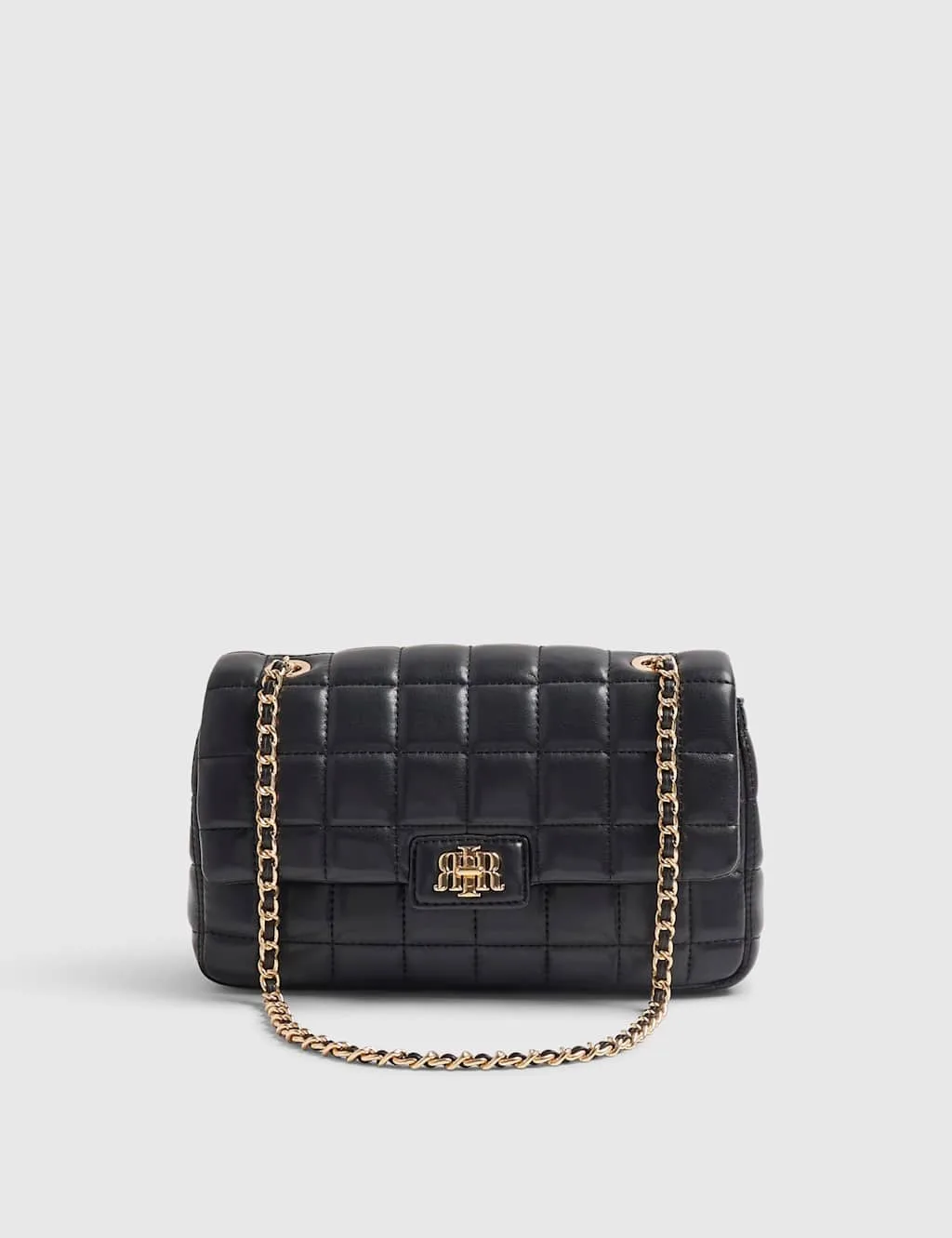 Quilted Chain Strap Shoulder Bag Black female - River Island - FashionsVida