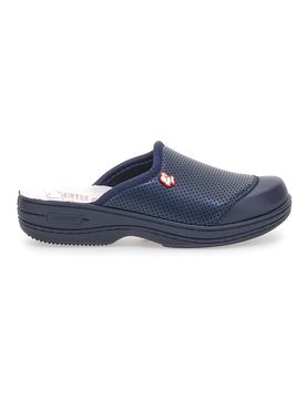 Ciabatte Da Lavoro Blu Vera Pelle Made In Italy 553 37