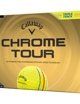 Golfbälle Chrome Tour Triple Track 2026 - 12er Pack, gelb