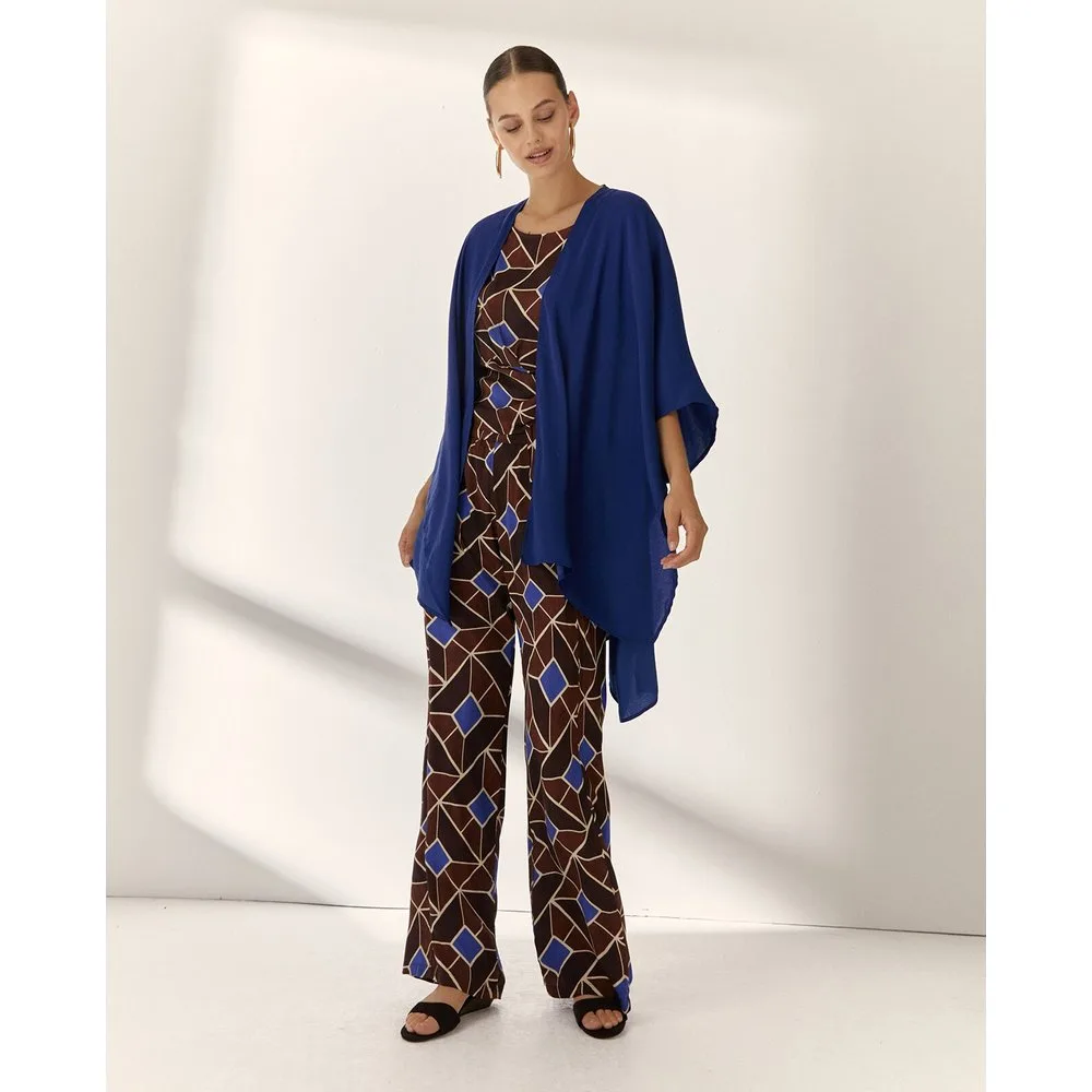 Chaqueta de mujer tipo kimono satinado - Paz Torras - FashionsVida