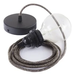 Cables Lampe Suspendue Pendel Pour Abat-jour Rn04 50 Cm Brown / Black One Size