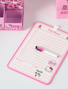 Lavagna con pennarello cancellabile Hello Kitty - rosa shocking