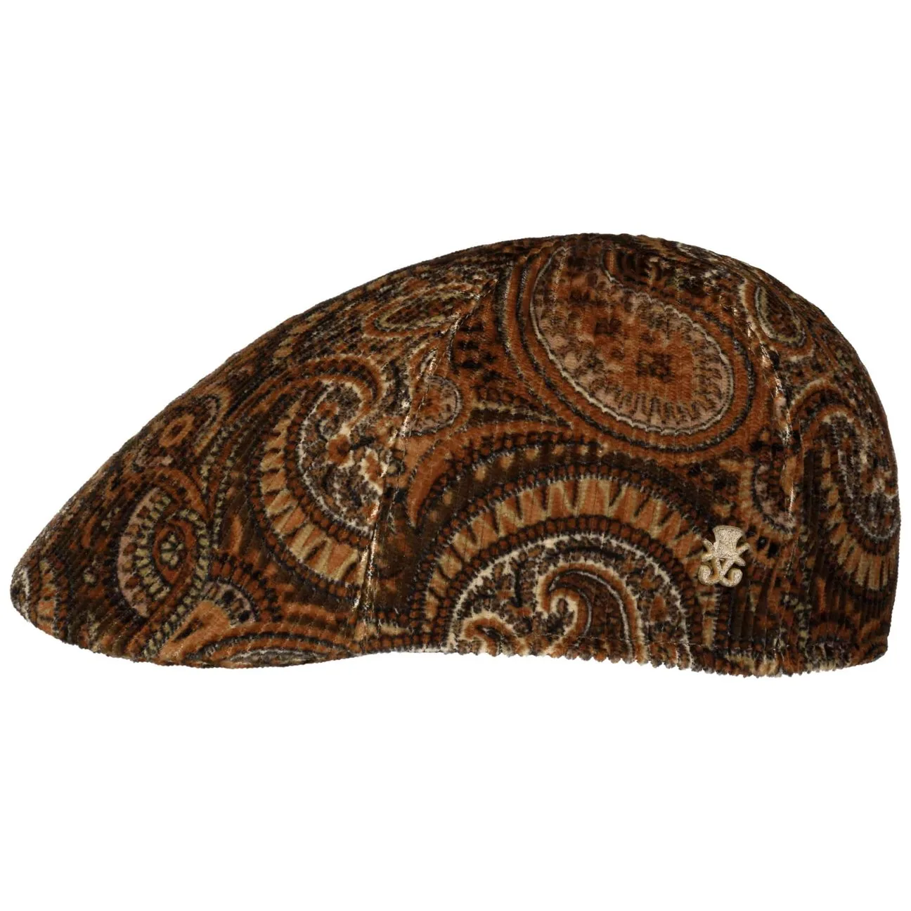 Billy Paisley Cord Flat Cap Zechbauer by - brown - Size: 61 cm - Mayser - FashionsVida