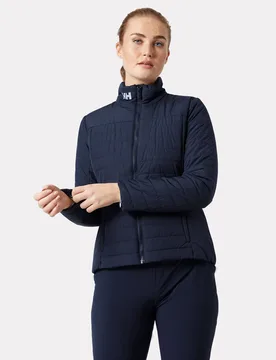 Women's Crew Insulator Sailing Jacket 2.0 Navy M - Navy Blue - Female - Helly Hansen - FashionsVida