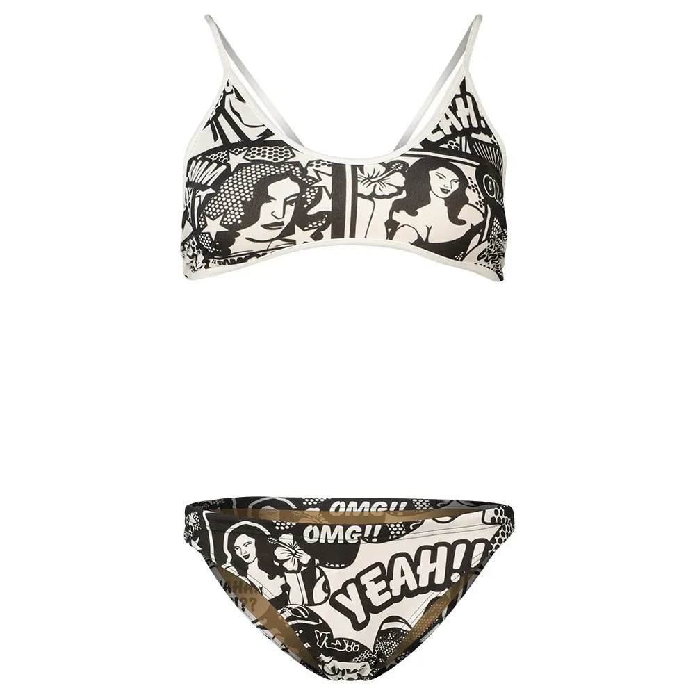 Yeah Comic Bikini White / Black 2XL Women - TURBO - FashionsVida
