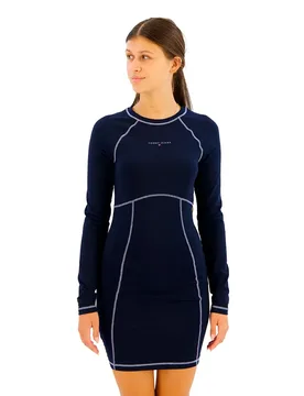 Robe Courte à Manches Longues Dw0dw21465 Dark Night Navy M - Tommy Jeans - FashionsVida
